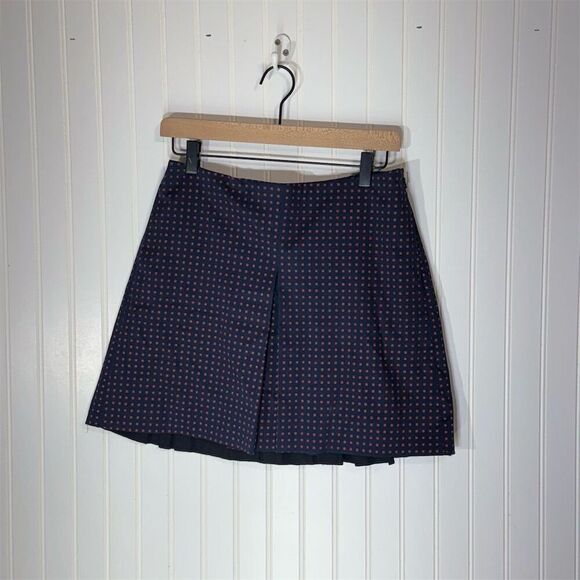 Tory Burch Blue and White Patterned Mini Skirt - Picture 3 of 9